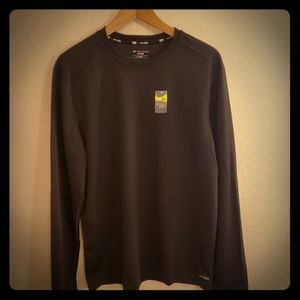 Mens long sleeve workout waffle shirt